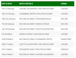 Psl 2021 schedule, teams, time table, squad, players list, live streaming and telecast in india: Psl Schedule 2020 Pakistan Super League 5 Matches Time Table Socioon