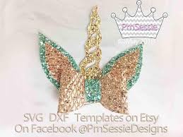 Download Digital Svg Dxf Pdf Magical Unicorn Hair Bow Template Etsy Bow Template Fancy Bows Unicorn Hair