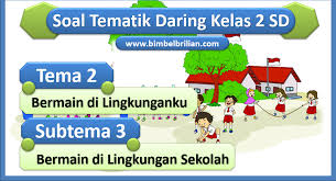 Soal tematik kelas 2 sd tema 2 subtema 2 bermain di rumah teman dan kunci jawaban 21 juli 2019 11 juni 2020 bimbingan belajar brilian 0 soal tematik kelas 3 sd tema 5 subtema 4 cuaca, musim dan iklim dilengkapi kunci jawaban Soal Daring Kelas 2 Sd Tema 2 Subtema 3 Bermain Di Lingkungan Sekolah Bimbel Brilian