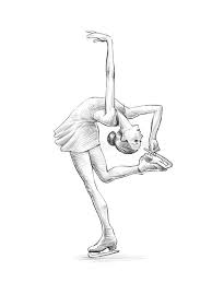 Download Hand Drawn Sketch Pencil Illustration Of A Figure Skater Woman Stock I How To Draw Hands Pencil Illustration Lion Illustration