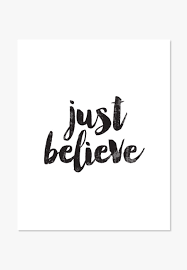 Black And White Cover Photos Quotes Just Believe In Black And White Brush Script Hand Written Quote Art Print Archival Black White Prin Believe Quotes Typography Poster Quotes Quote Posters