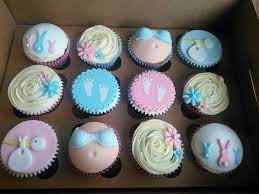 Baby Shower Cupcakes Pink Blue Cupcake Stork Baby Cupcake Baby Shower Cupcakes Shower Cupcakes