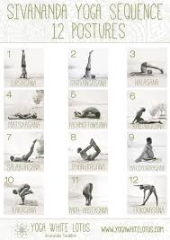 The 12 basic asanas asana is one of the eight limbs of classical yoga and states that poses should be steady and comfortable, firm yet relaxed. Sivananda Yoga Asana Chart Fomo