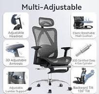 Amazon.com: Ergonomic Office Chair, 3-Level Tilt Backrest ...