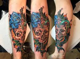 Shop snake & floral pattern tattoo sticker at romwe, discover more fashion styles online. Arm Snake Flower Skull Dagger Tattoo By Endorfine Studio
