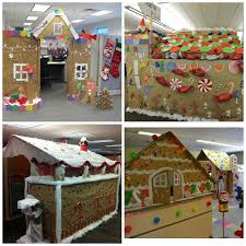 How To Turn Your Office Cubicle Into A Winter Wonderland Office Christmas Decorations Christmas Cubicle Decorations Gingerbread House Decorations