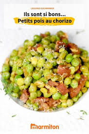 Petits Pois Au Chorizo Recette Recette Petit Pois Recettes De Cuisine Plat Legume