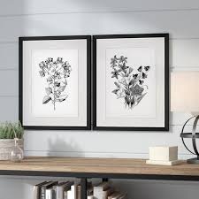 Black And White Botanical Prints Framed Botanical Black And White 2 Piece Framed Acrylic Painting Print Set Framed Botanical Prints Print Sets Painting Prints