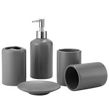 Browse our luxurious selection of pump dispensers, tissue box covers, wastebaskets, and more. Modern Household Hotel 5 Piece Bathroom Accessories Set Luxury Ceramic Bathroom Vanity Table Set Buy Bathroom Vanity Set Ceramic Sets Bathroom Set Ceramic Luxury Product On Alibaba Com