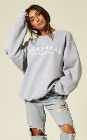 Calabasas Los Angeles Slogan Sweater Cosy Oversized Baggy Lounge Gym Long Sleeve Pullover Knitwear Jumper T Shirt Tops By Pharaoh London