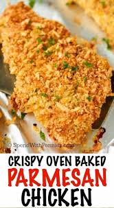 This Parmesan Chicken Is So Good And Crispy Nobody Will Ever Believe That It 03 Crusted Chicken Recipes Chicken Parmesan Recipe Baked Chicken Parmesan Recipes