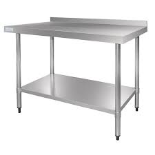 You have no workable counter space in this kitchen. Buy Workbench With Edge Stainless Steel 5 Dimensions Online Horecatraders