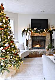 If your coffee table is covered with magazines and. Neutral Christmas Holiday Home Tour Living Room And Fireplace Ugly Duckling House