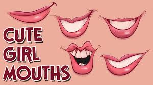 How To Draw Cute Girl Cartoon Mouths Youtube