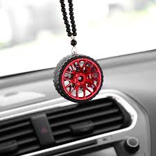 Some contain feathers and gemstones, others contain feathers and beads. Creative Car Tire Ornament Decorations Pendant Wheel Hub Car Rear View Mirror Hanging Accessories Simulation Super Cool 3 Colors Ornaments Aliexpress
