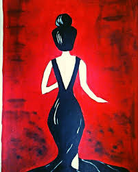 Lady In Black Dress Dugguartistry Painting Acrylic Painting Art