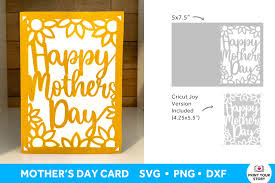 Download Mothers Day Card Svg Mom Greeting Card Sunflower Card 1325243 Seasonal Design Bundles