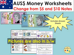 australian money giving change worksheets and word problems teaching resources