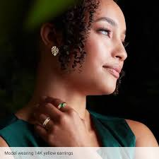 302 Monstera Leaf Earrings 88669:104:P 14KY