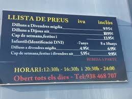 De sant julià, 18, 08403 granollers, barcelona, españa valoración de los usuarios: Cartel Con Los Precios Fotografia De Wok158 Restaurante Cuatro Cocinas Granollers Tripadvisor