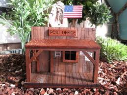 Miniature Old Western Post Office Rustic Building American Old West Model Train Decor Exhibits 1 43 Scale Train Decor Cowboy Decorations The Barnyard