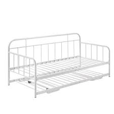 Maybe you would like to learn more about one of these? Metal Daybed Pop Up Trundle Sofa Bed Frame Single Size White Fabdeal