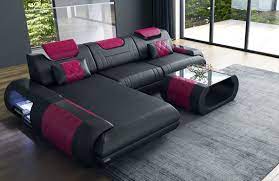 We're dazzled by beautiful fabrics! Ledersofa Rimini In Der L Form Moderne Couch Als Ecksofa