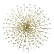 Three Hands Metal Gold Jeweled Sunburst Wall Decor 17574 The Home Depot Sunburst Wall Decor Nautical Wall Decor Metal Wall Decor