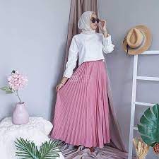 Kemeja blouse atasan wanita cewek korea lengan pendek pinggang karet warna hitam maroon kuning mustard dusty pink navy. Cod Rok Plisket Jumbo Lazada Indonesia