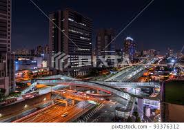 Tokyo》Night Metropolitan Expressway Wangan... - Stock Photo [93376312] -  PIXTA