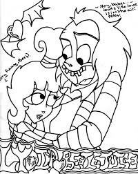 Lydia And Beetlejuice Line Art By Thedocroach On Deviantart Art Line Art Coloring Books
