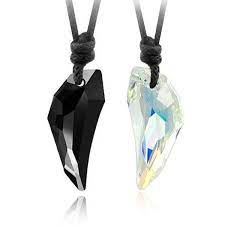 Spike Crystal Couple Necklace Relationship Necklaces Couple Necklaces Couple Jewelry