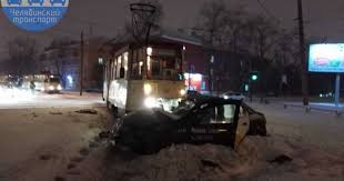 V Leninskom Rajone Chelyabinska Tramvaj Protaranil Taksi Chelyabinskij Obzor