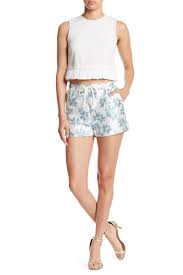 floral brocade shorts