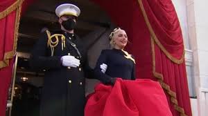 She, like many other women chose to do on this day, styled it with a pearl necklace in this screengrab, jennifer lopez arrives to sing during the inauguration of u.s. Viewers Think Lady Gaga Is About To Enter The Hunger Games Because Of Inauguration Performance Outfit Ladbible