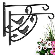 Therefore, the quantity shown may not be available when you get to the store. Jiayi Hanging Basket Bracket 4 Pack Black Plant Hooks Metal Outdoor Garden Wall Plant Hanger Brackets For Lanterns Wrought Iron Heavy Duty Large Bracket For Planter Flower Hanger Fence Buy Online In