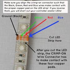 If you try the ground pin of the led strip should be connected with arduino gnd and the data pin of ws2812b. Crimp On Wire Connector For Multi Color Rgb Led Strips