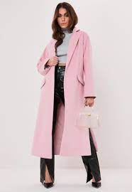 Commuting, weekend brunch, or just running errands. Pink Side Split Formal Midaxi Coat Missguided Fashion Coat Women S Coats Jackets