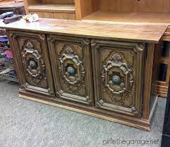 Its ample storage space can be used for flatware, dishes or even table linens. Seventies Buffet Makeover In Provence Girl In The Garage