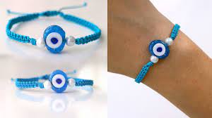 Nazar Boncuklu Makrome Bileklik Yapimi Macrame Bracelet Evil Eye Protection Bead Youtube Bileklik Arkadaslik Bilekligi Boncuklu Bileklikler
