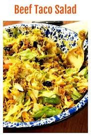 This Taco Salad With Doritos And Western Dressing Is Also Known As Beef Taco Salad And Is A Fast And Easy Crowd Pleaser Tacos Beef Easy Salad Recipes Recipes