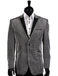 Black And Silver Suit Jacket Angelino Mens Silver Black Glitter Designer Bling Party Two Bttn Formal Blazer Mens Outfits Mens Fashion Mens Suits