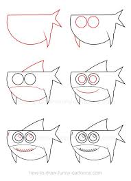 How To Draw A Shark Cartoon Drawings Easy Drawings Cartoon Drawings Of Animals