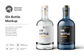 Gin Bottle Mockup In 2020 Bottle Mockup Gin Bottles Bottle