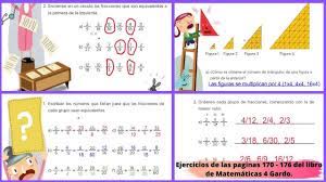 Esta clave es de apoyo para que el padre de familia supervise y verifique los resultados que el estudiante vaya tendiendo al contestar los ejercicios. Ejercicios De La Paginas 170 A La 176 Libro De Matematicas De 4 Grado Youtube