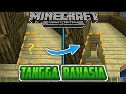 Cara membuat tangga rahasia di minecraft. Cara Membuat Tangga Rahasia Di Mcpe Youtube