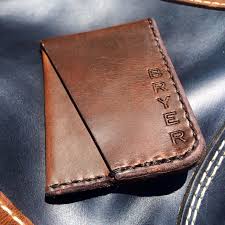 Minimalist Wallet In All Brown By Bryer Leather For Jamie Handmade Leather Wallet Minimalist Card Wallet Leather Handmade