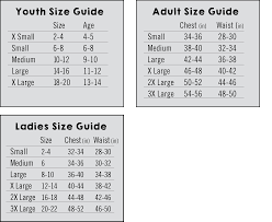 T Shirt Size Charts New York Chalk Of The Town