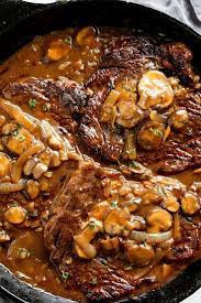 Beef With Mushroom Cream Sauce Recipe Beef Steak Recipes Beef Recipes Recipes