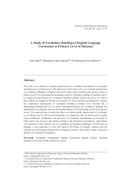 More images for yang berusaha in english » Pdf A Study Of Vocabulary Building In English Language Curriculum At Primary Level In Pakistan